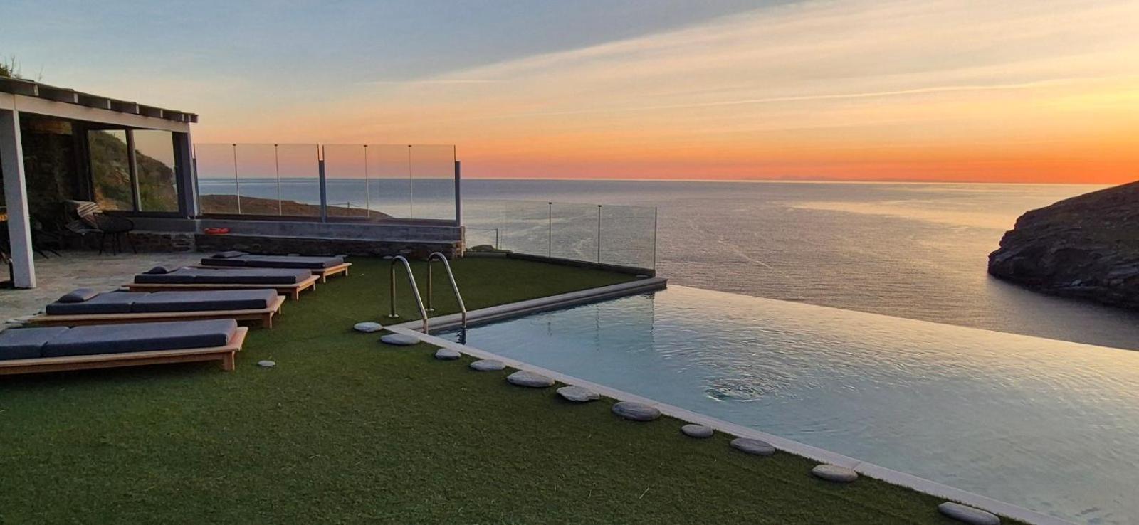 Anastasis Luxury Villa Andros With Heated Pool Sineti Kültér fotó