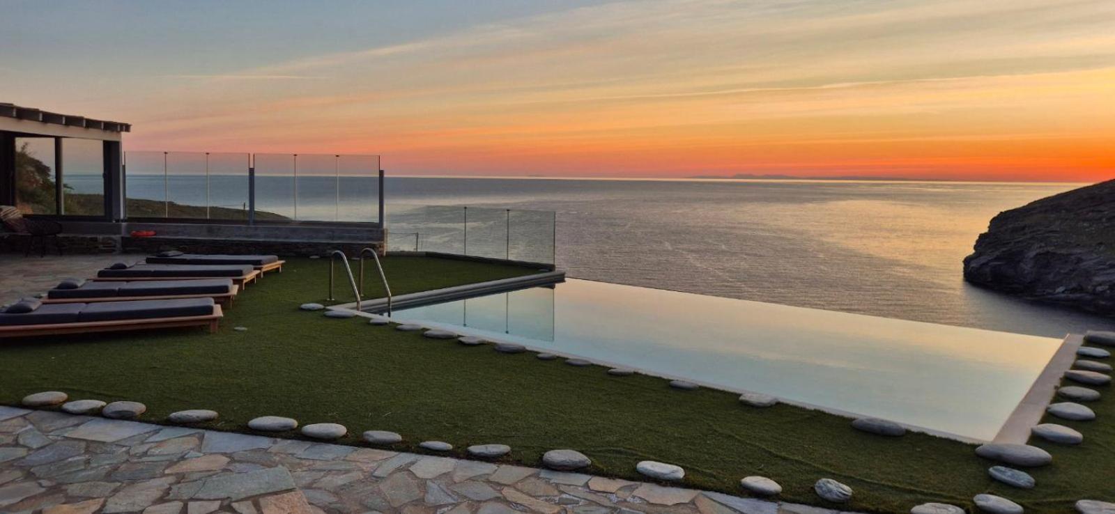 Anastasis Luxury Villa Andros With Heated Pool Sineti Kültér fotó