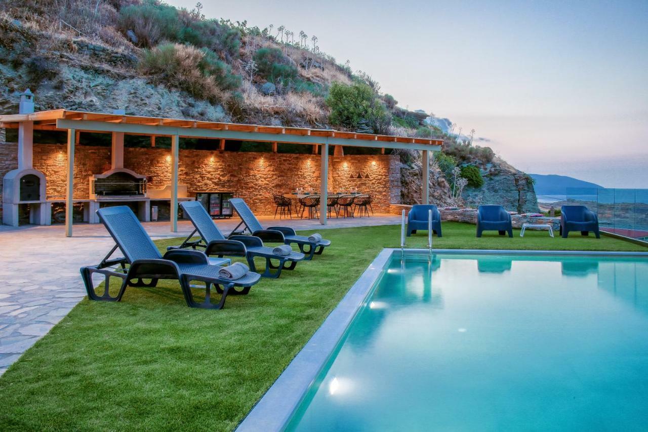 Anastasis Luxury Villa Andros With Heated Pool Sineti Kültér fotó
